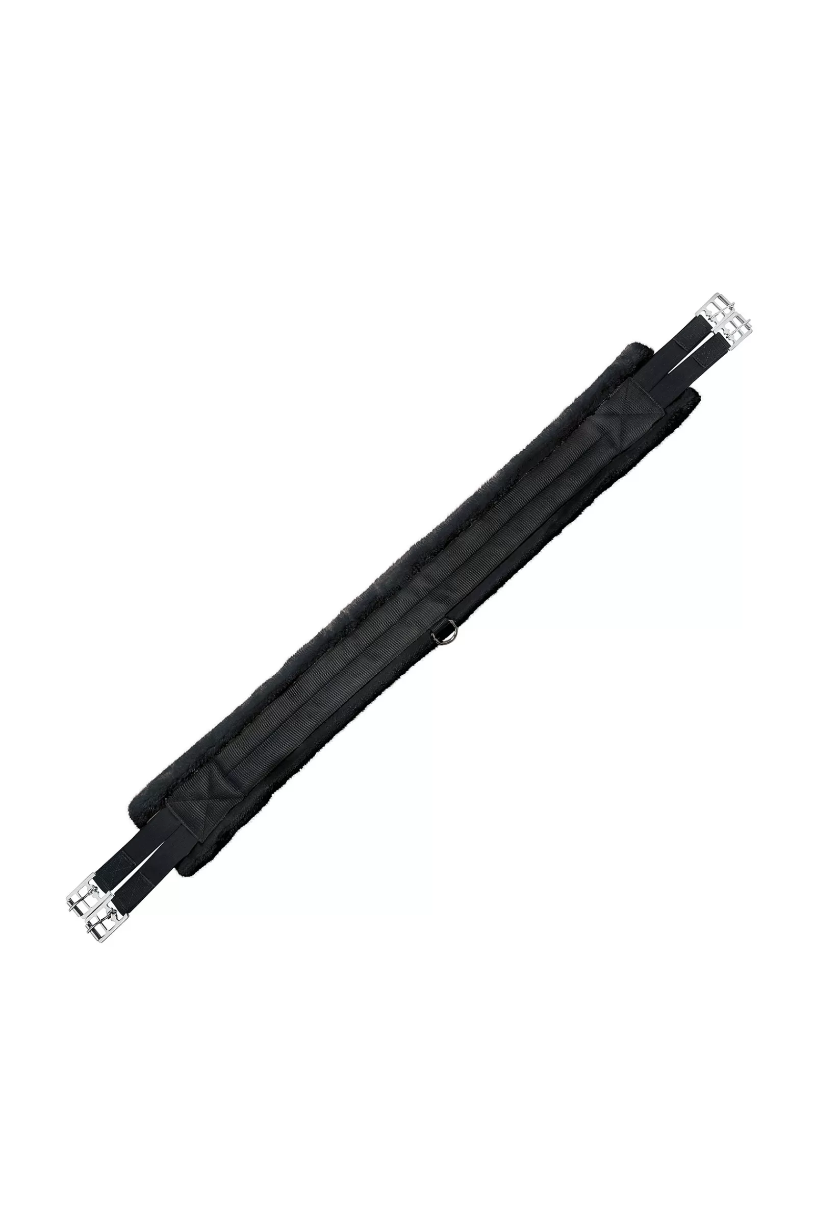 Best usg Nylon Long Girth With Faux Fur Padding Black/Black
